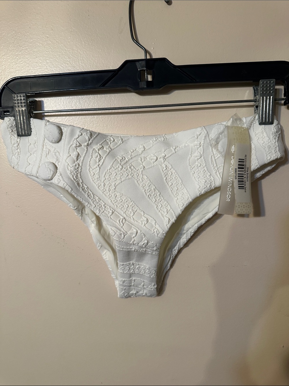 DEVON WINDSOR White Embroidered Bikini Bottom